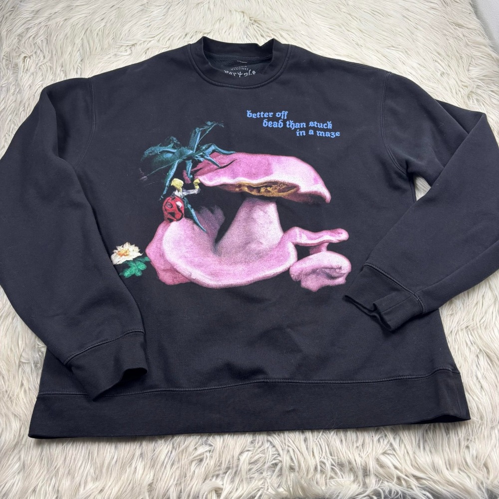 Melanie Martinez‎ Portals Crew Sweatshirt Unisex L Black Fleece Cotton Blend